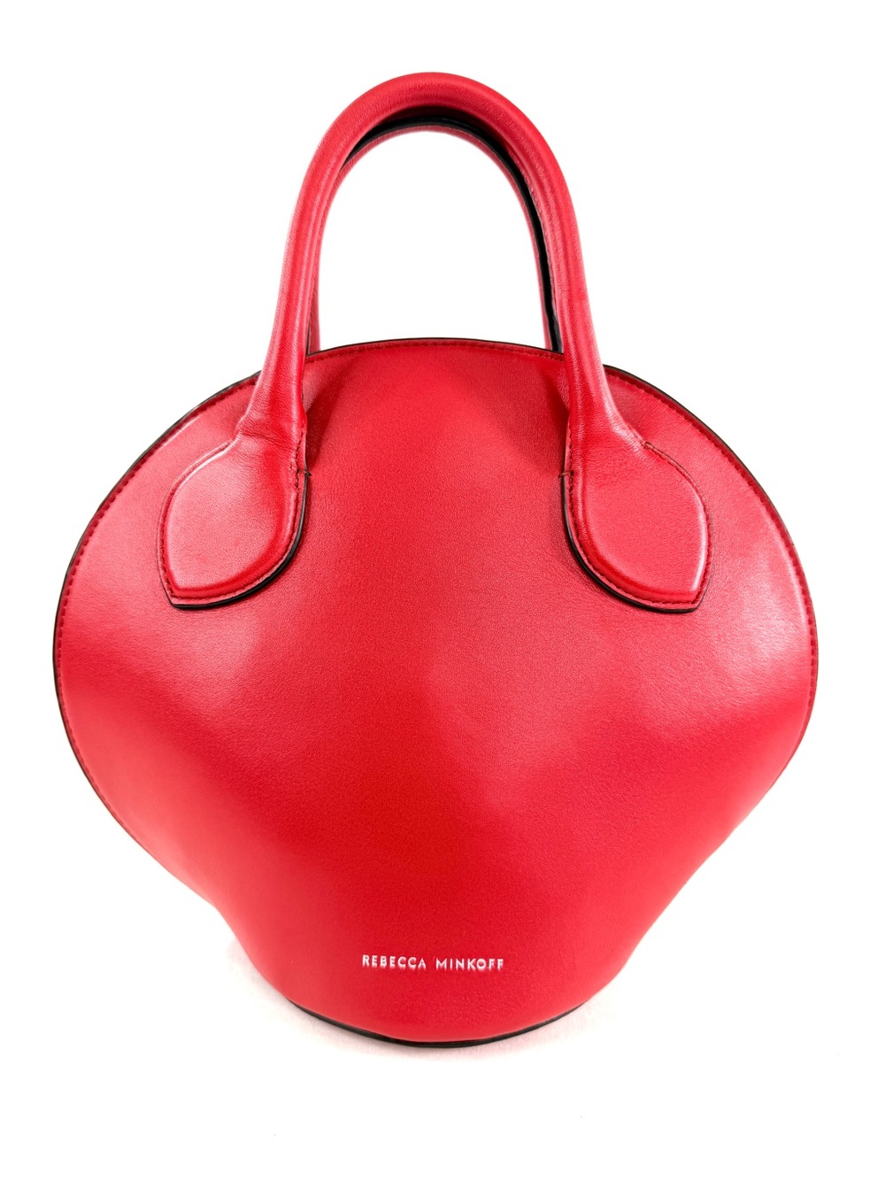 Rebecca Minkoff Pippa Red Leather Mini Dome Satchel Handbag Rare